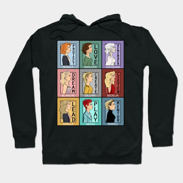 Gillian Anderson's Best Characters Hoodie by Sitily